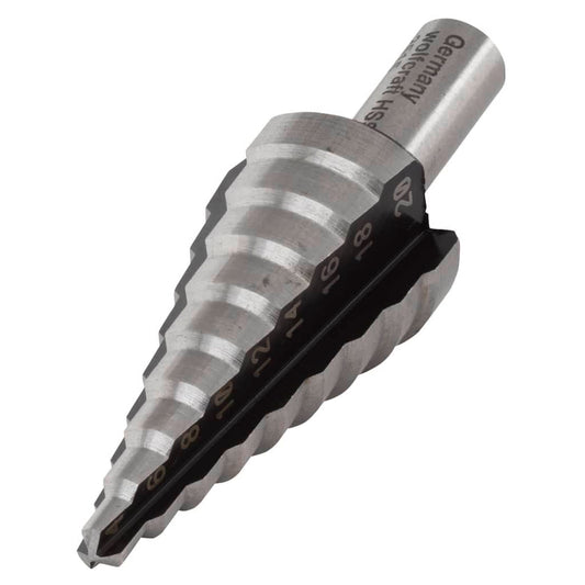 wolfcraft Step Drill Bit 8 mm 4-20 mm HSS Grey 2515000