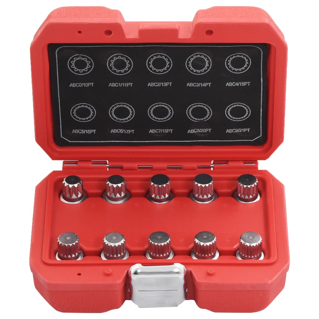 10 Piece Locking Wheel Nut Key Set for VW