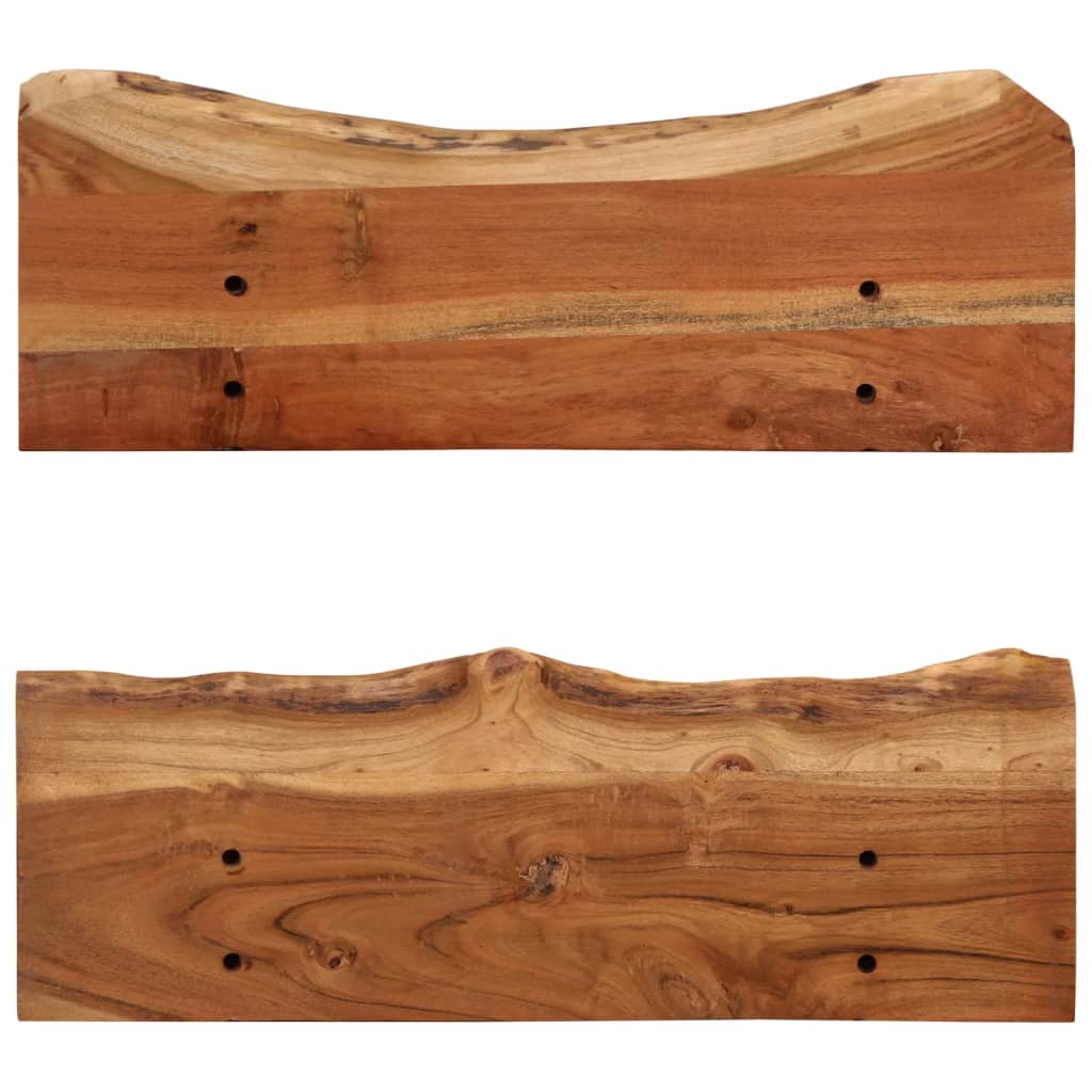 Wall Shelves 2 pcs 60x20x18 cm Solid Acacia Wood