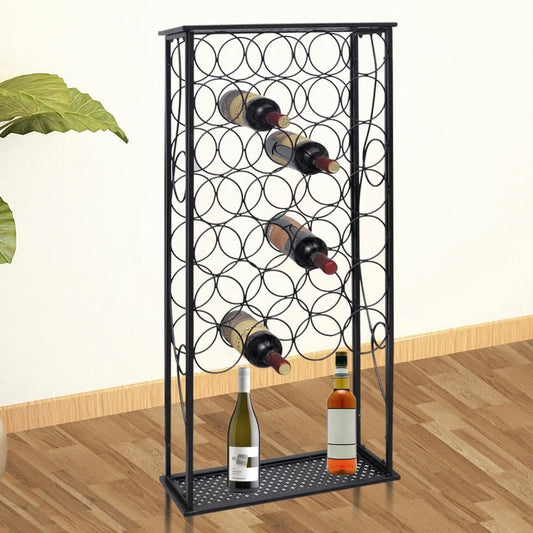 Wine Rack for 28 Bottles Metal