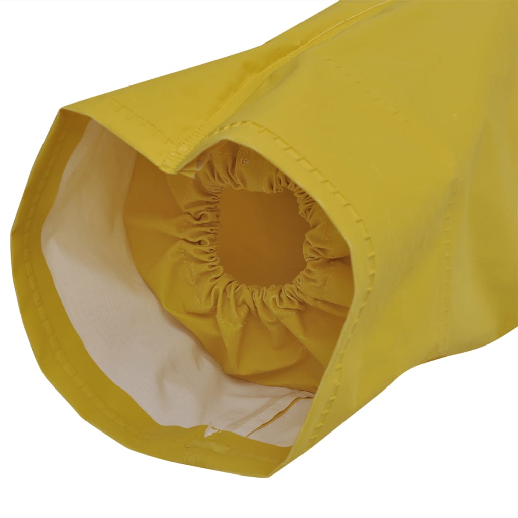 Waterproof Heavy-duty 2-piece Rain Suit with Hood Yellow L