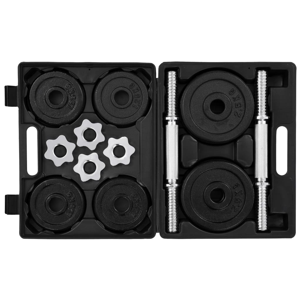 15 Piece Dumbbell set 20 kg Cast Iron