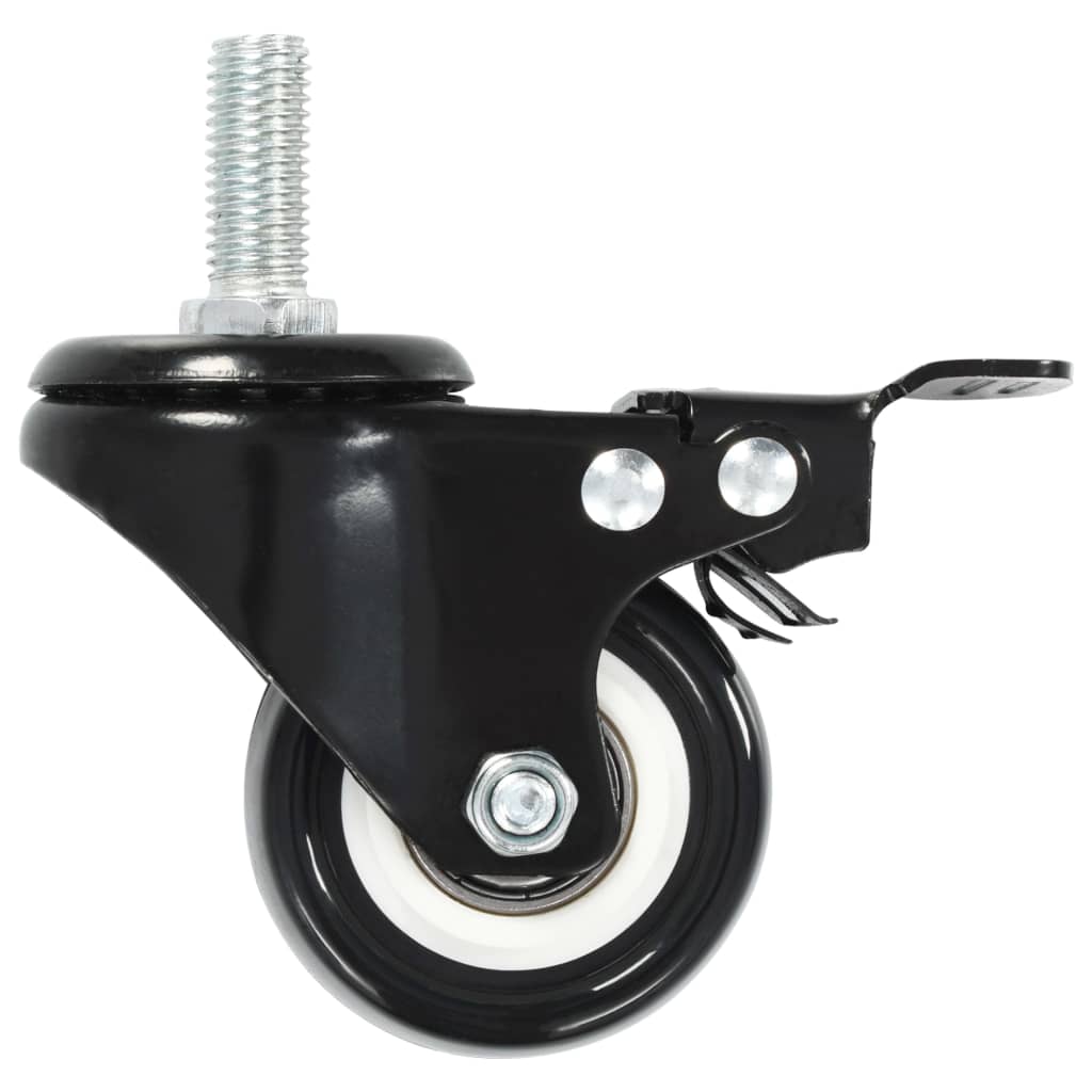 12 pcs Swivel Casters with Brakes 50 mm