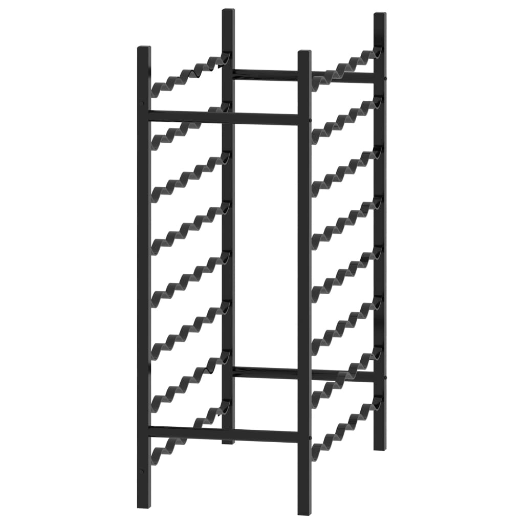 Wine Rack for 48 Bottles Black Metal