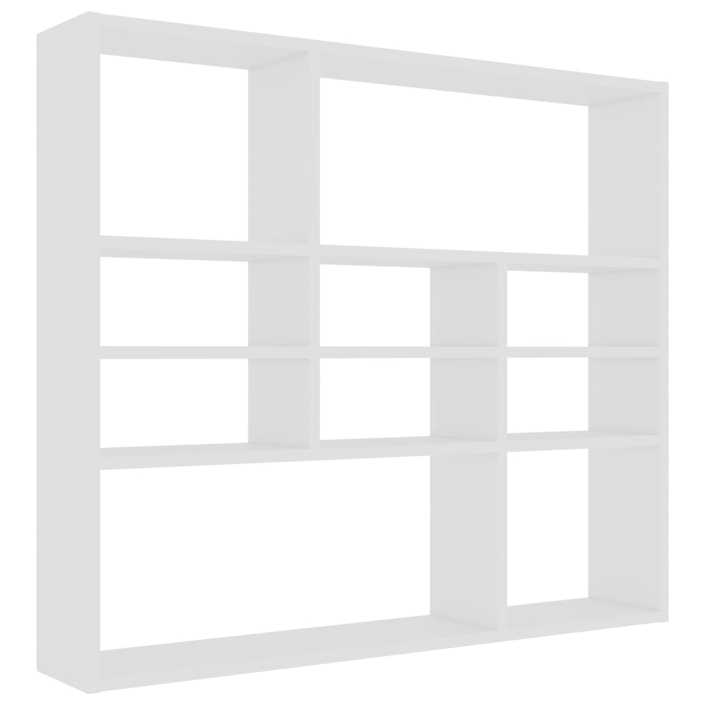 Wall Shelf White 90x16x78 cm Engineered Wood