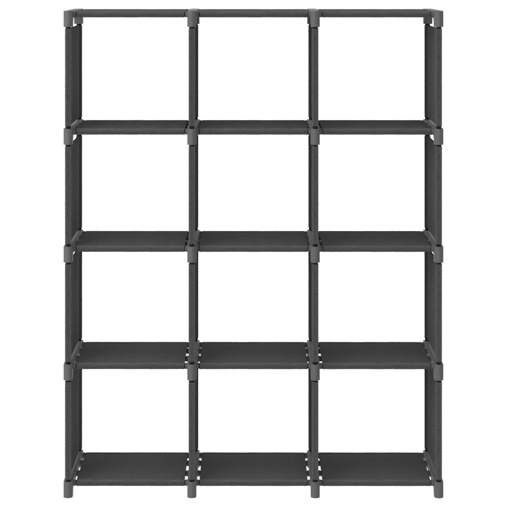 12-Cube Display Shelf Grey 103x30x141 cm Fabric