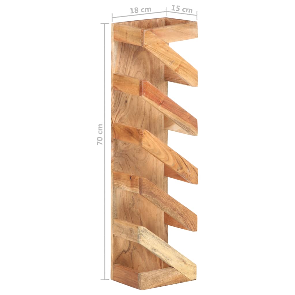 Wine Rack for 5 Bottles Solid Acacia Wood