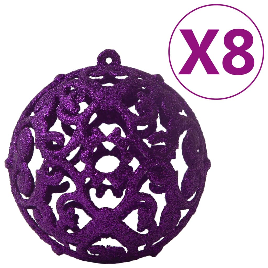 100 Piece Christmas Ball Set Purple