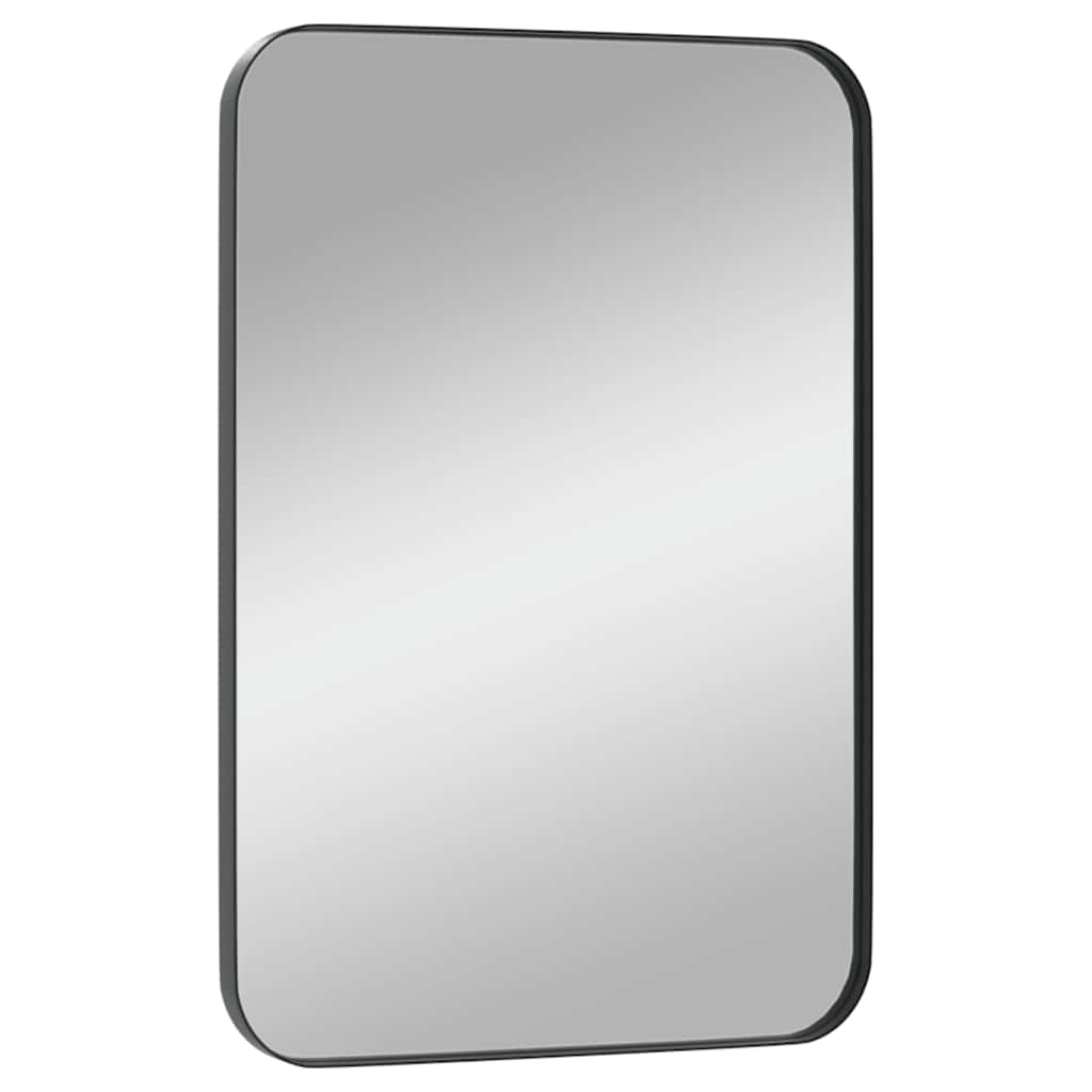 Wall-mounted Mirror Black 40x60 cm Rectangle