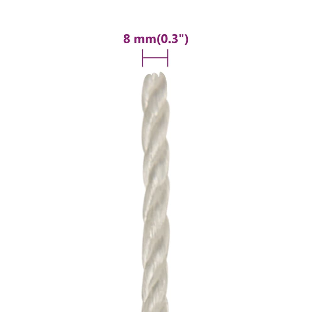 Work Rope White 8 mm 25 m Polypropylene