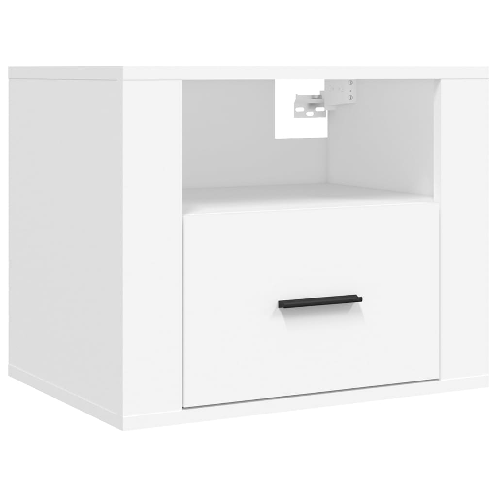 Wall-mounted Bedside Cabinets 2 pcs White 50x36x40 cm