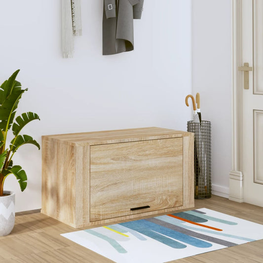 Wall-mounted Shoe Cabinet Sonoma Oak 70x35x38 cm Engineered Wood