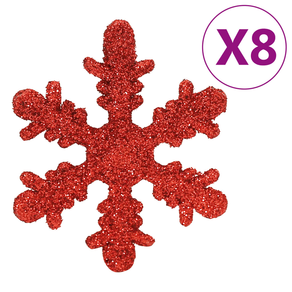 111 Piece Christmas Bauble Set Red Polystyrene