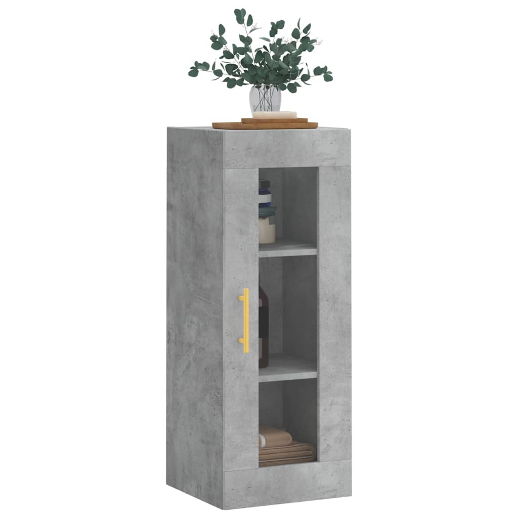 Wall Mounted Cabinet Concrete Grey 34.5x34x90 cm