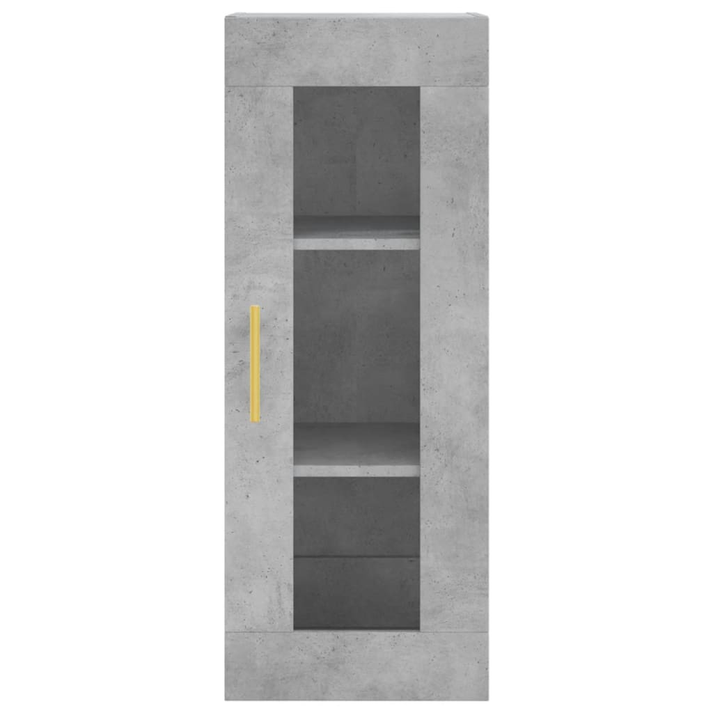 Wall Mounted Cabinet Concrete Grey 34.5x34x90 cm