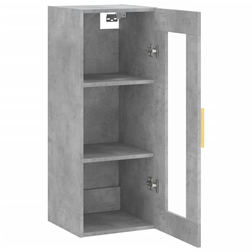 Wall Mounted Cabinet Concrete Grey 34.5x34x90 cm