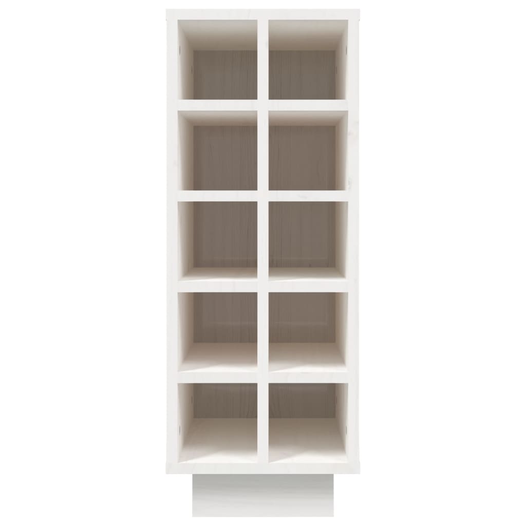 Wine Cabinet White 23x34x61 cm Solid Wood Pine