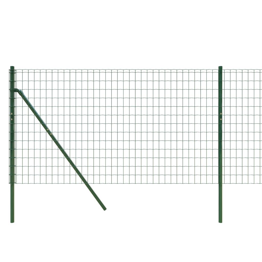 Wire Mesh Fence Green 0.8x10 m Galvanised Steel