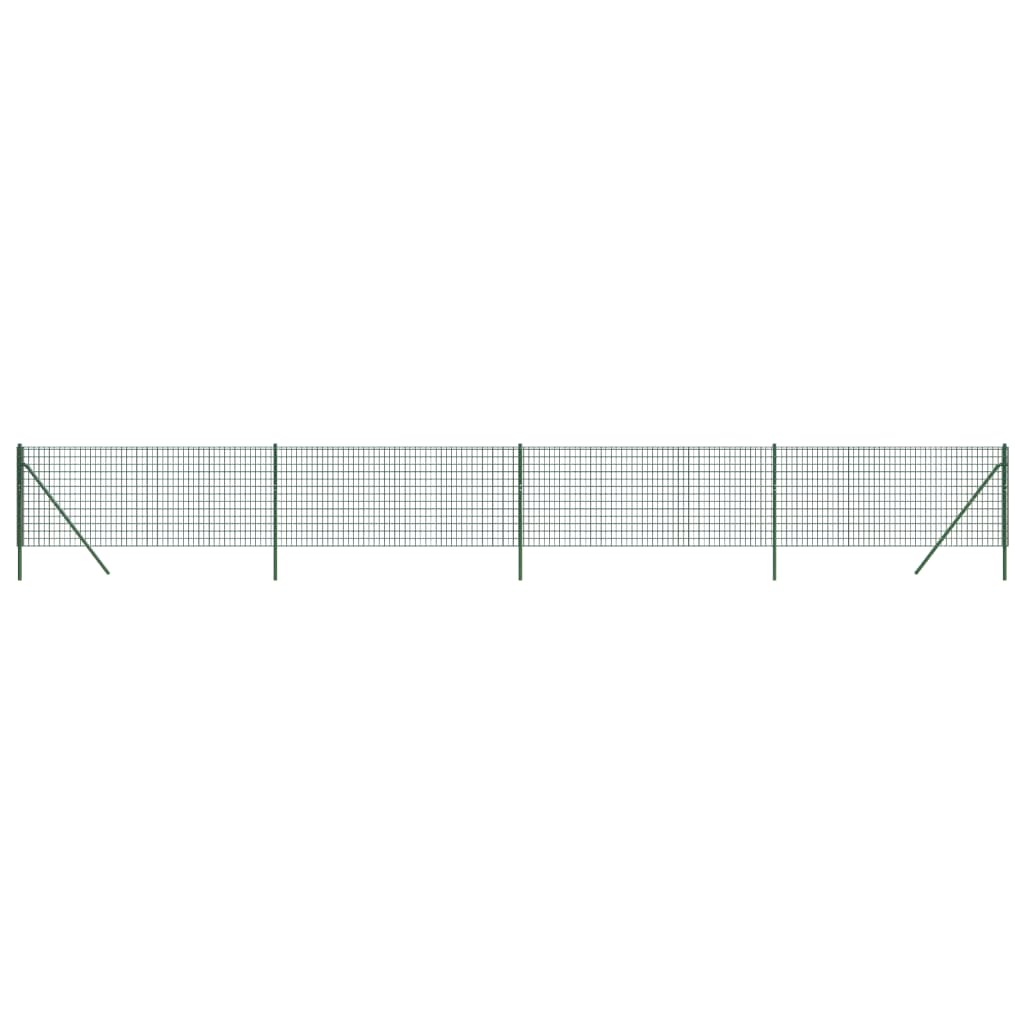 Wire Mesh Fence Green 1x10 m Galvanised Steel