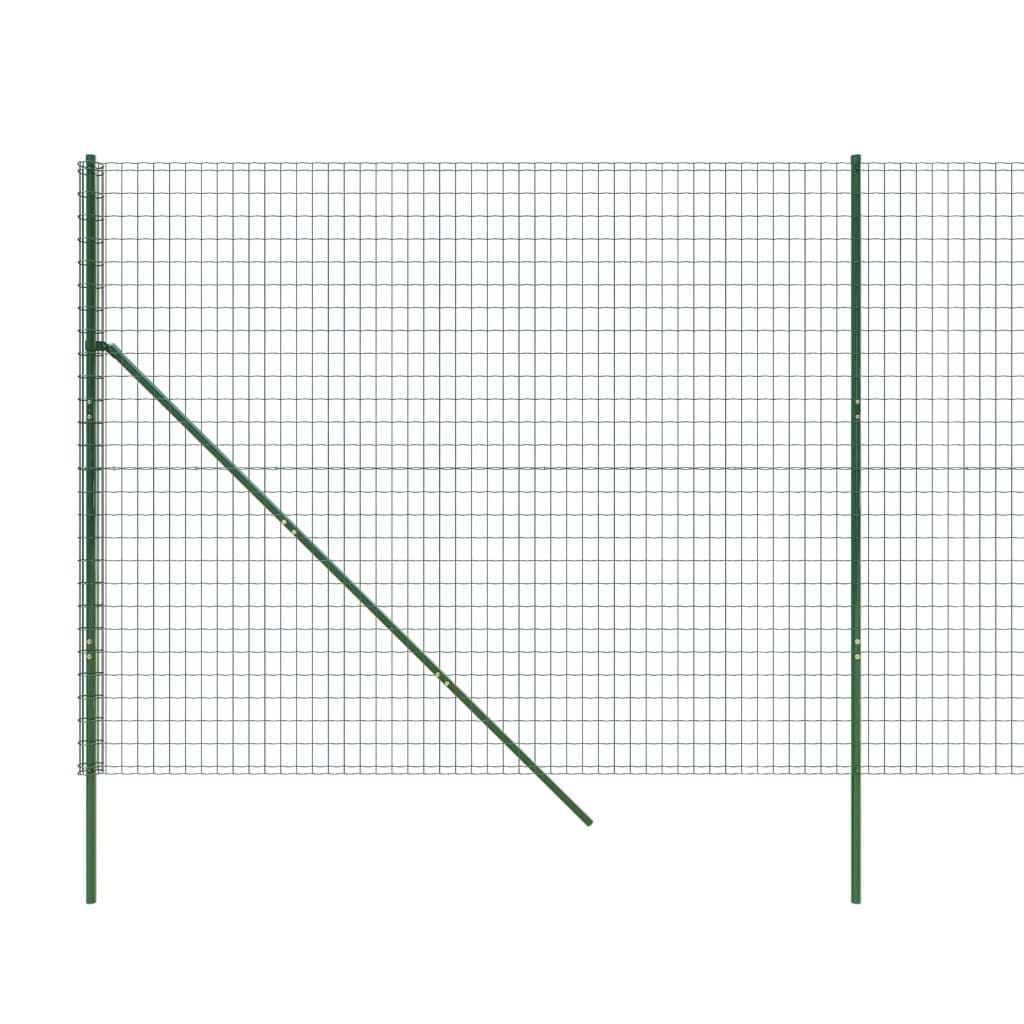 Wire Mesh Fence Green 1.4x10 m Galvanised Steel