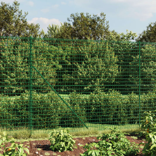 Wire Mesh Fence Green 1.4x10 m Galvanised Steel