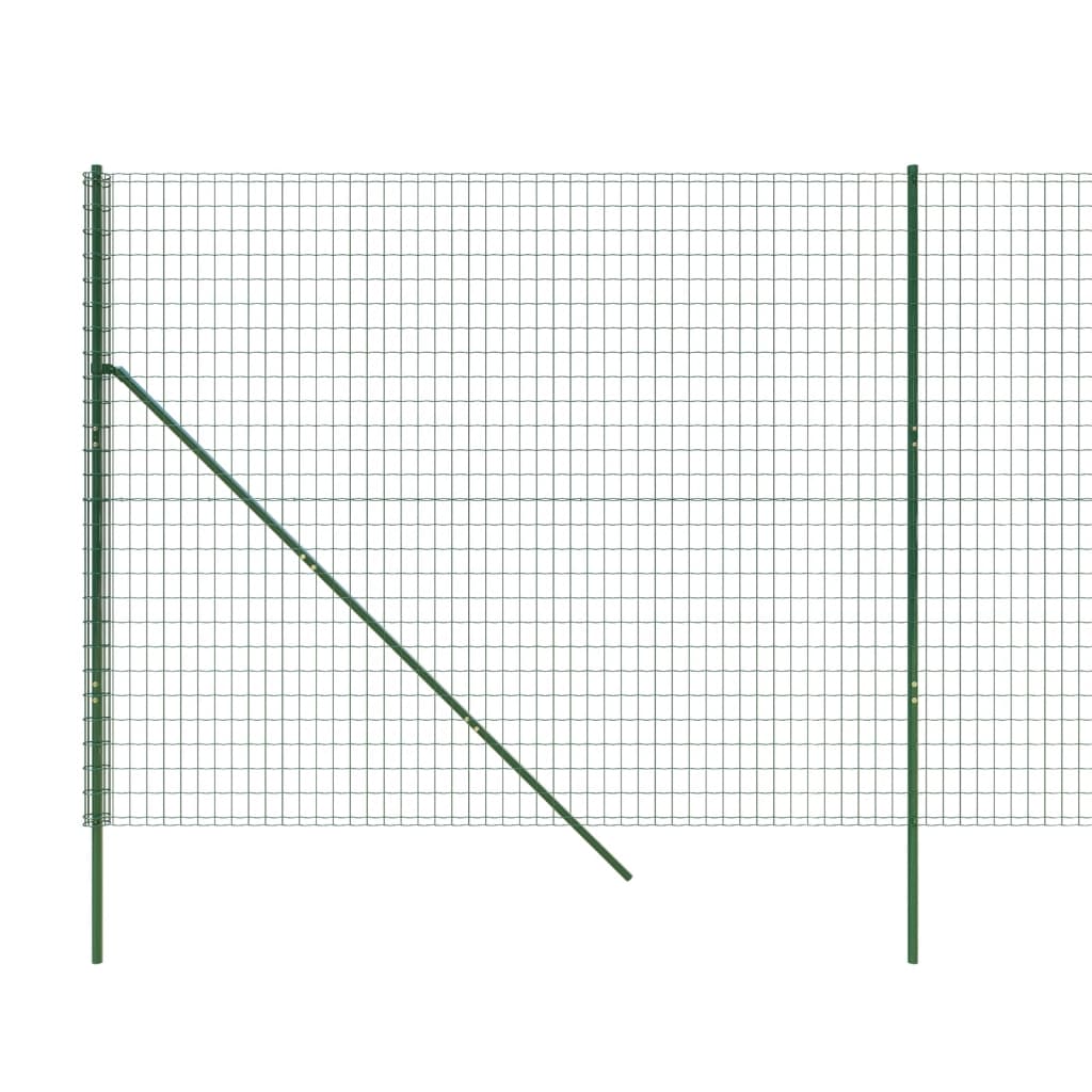 Wire Mesh Fence Green 1.6x10 m Galvanised Steel