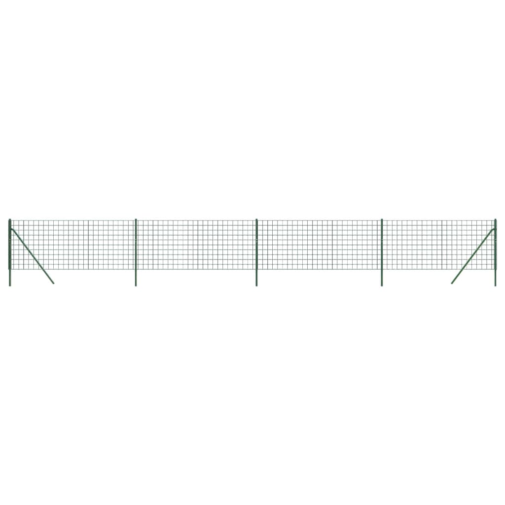 Wire Mesh Fence Green 0.8x10 m Galvanised Steel