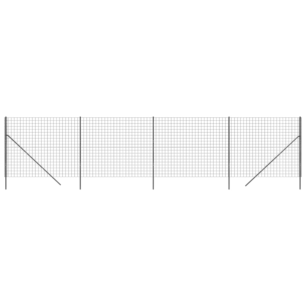 Wire Mesh Fence Anthracite 1.4x10 m Galvanised Steel