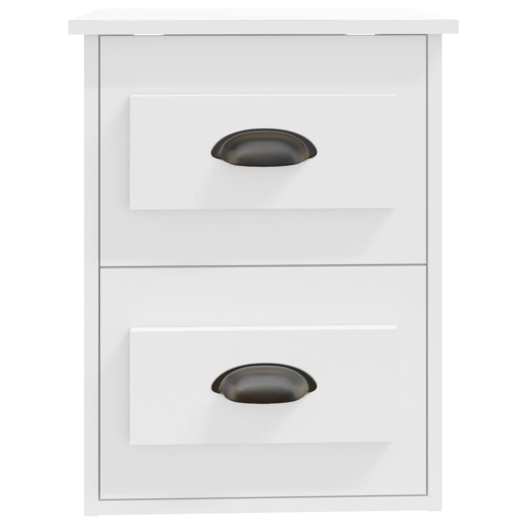 Wall-mounted Bedside Cabinets 2 pcs White 41.5x36x53cm