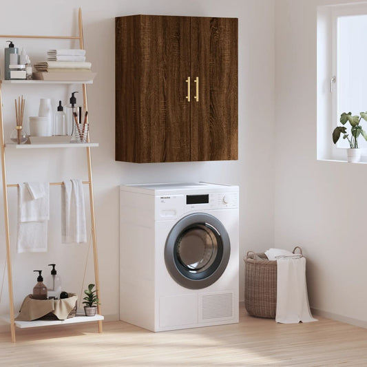 Wall Mounted Cabinet Brown Oak 69.5x34x90 cm