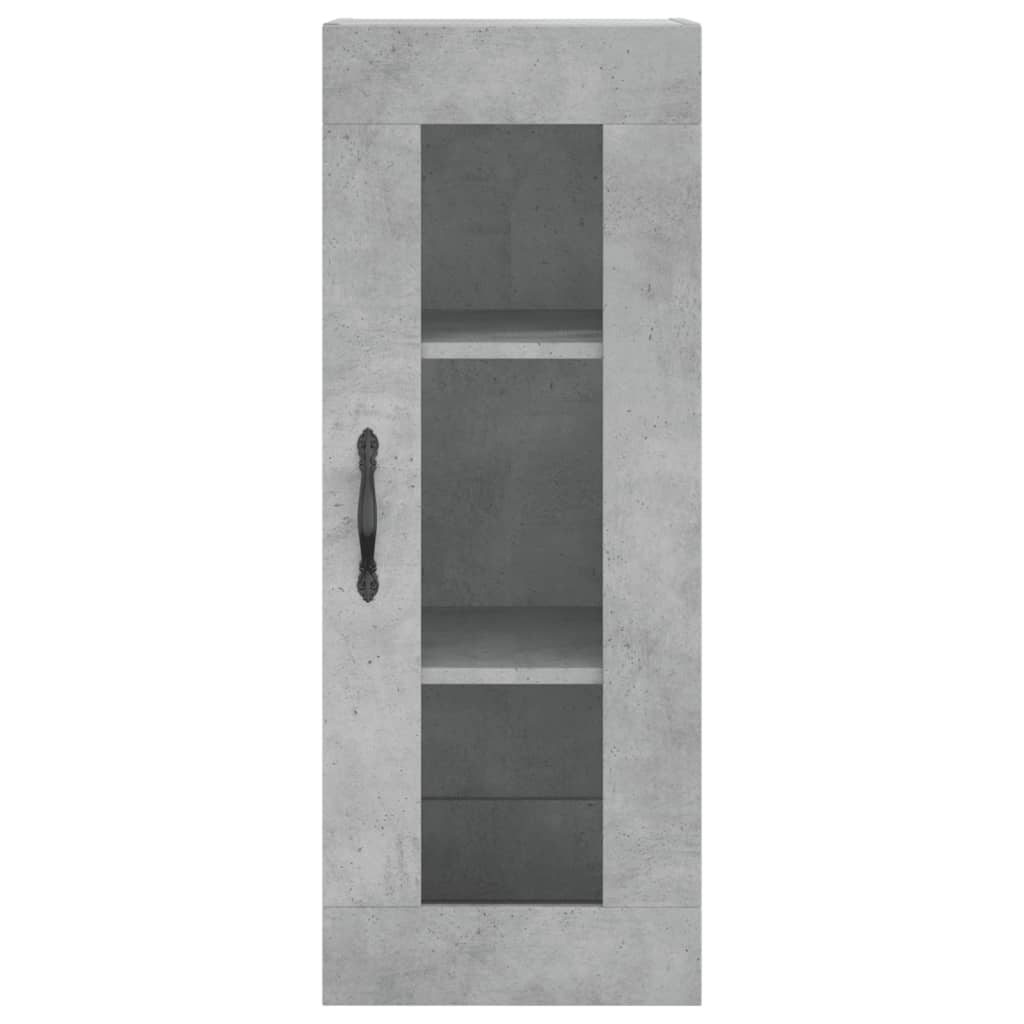 Wall Mounted Cabinet Concrete Grey 34.5x34x90 cm