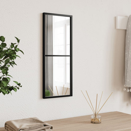 Wall Mirror Black 20x50 cm Rectangle Iron