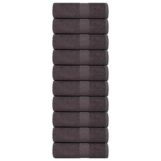 Washcloths 10 pcs Anthracite 15x21 cm 360 gsm 100% Cotton