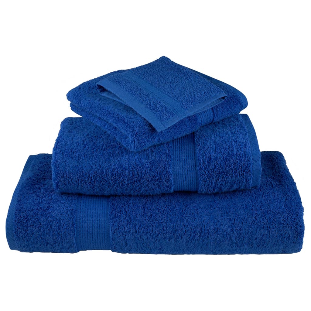 12 Piece Premium Towel Set SOLUND Blue 600 gsm