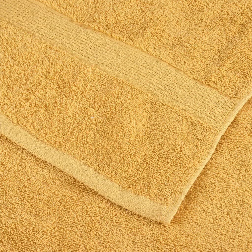 12 Piece Premium Towel Set SOLUND Gold 600 gsm