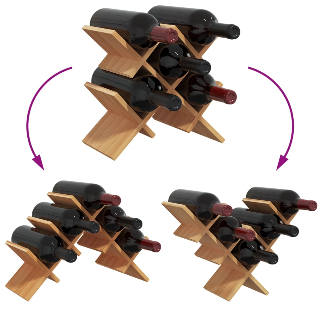 Wine Rack for 5 Bottles 41x15x25 cm Bamboo