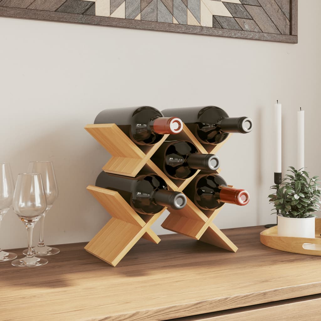 Wine Rack for 5 Bottles 41x15x25 cm Bamboo