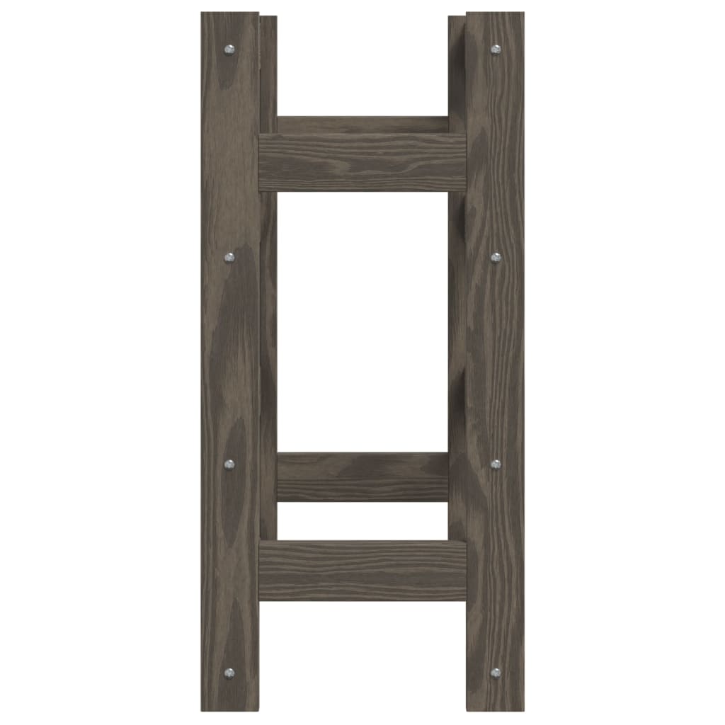 Wine Rack for 16 Bottles Grey Solid Wood Pine