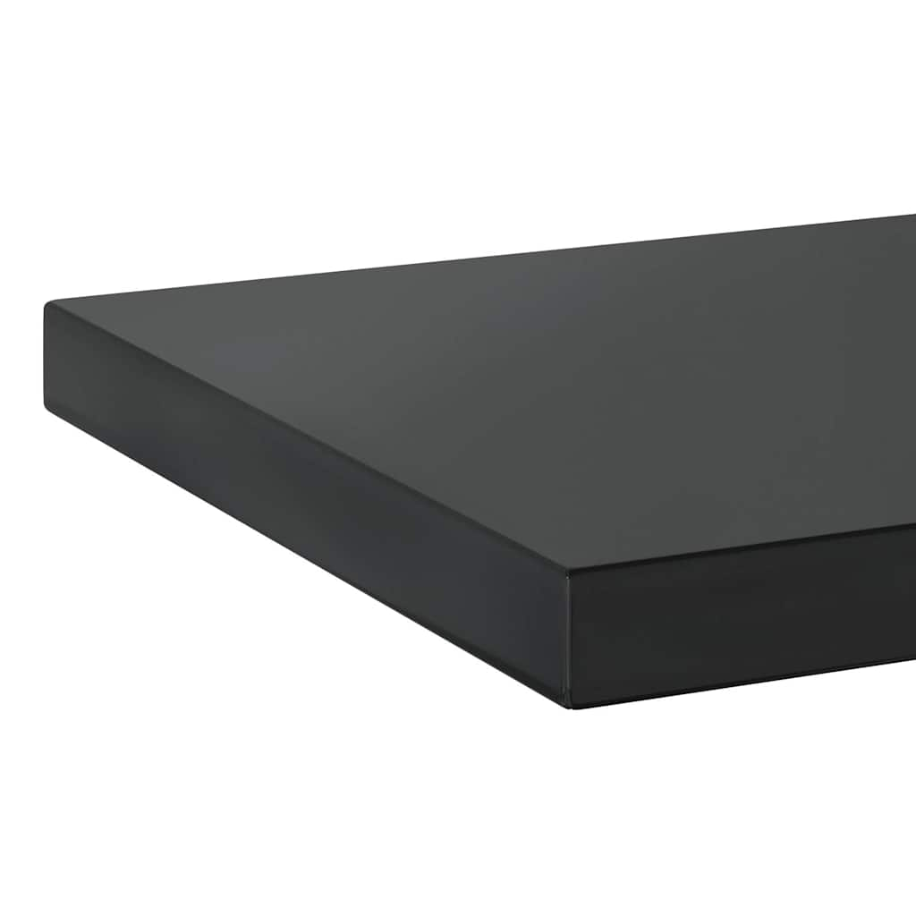 Wall Shelves 2 pcs 75x30x3 cm Black Stainless Steel