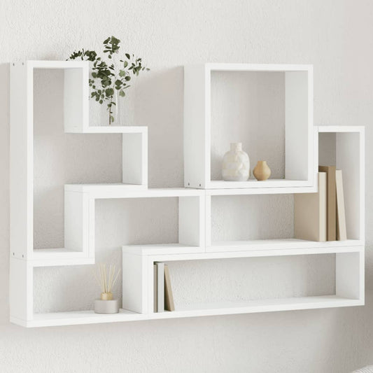 Wall Shelf White 96x12x64 cm Engineered Wood