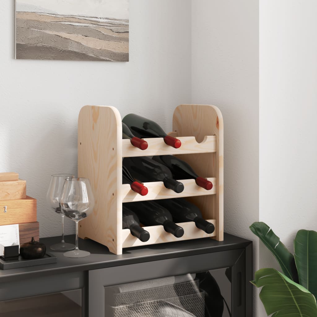 Wine Rack 33x25x37 cm Solid Wood Pine