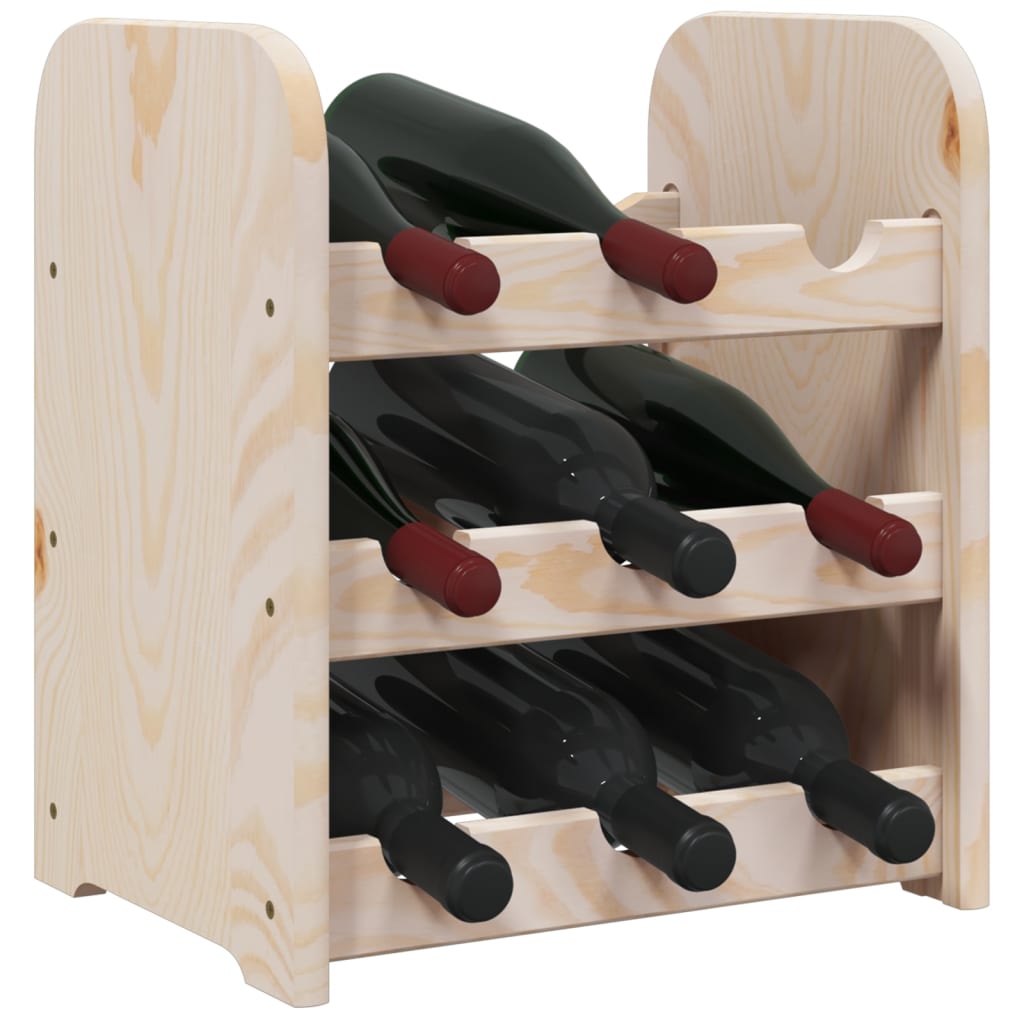 Wine Rack 33x25x37 cm Solid Wood Pine