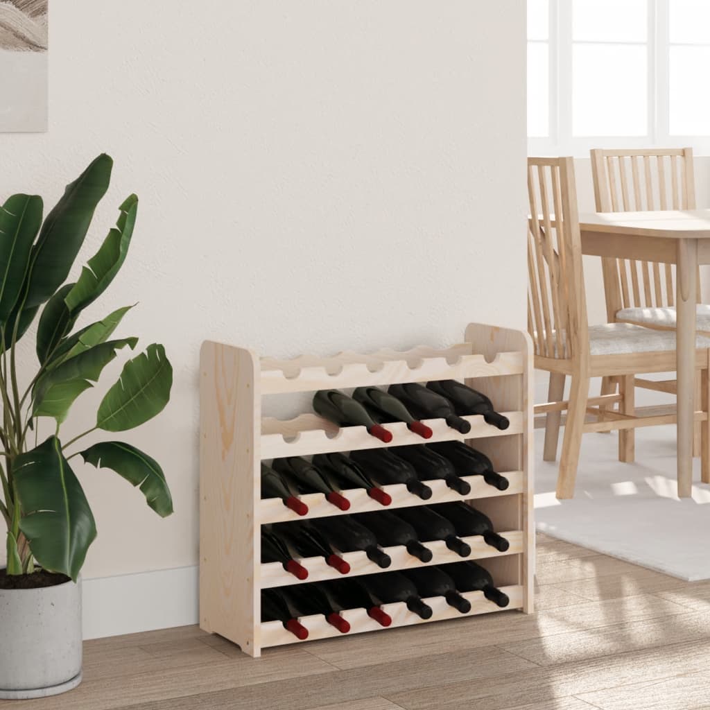 Wine Rack 67.5x25x60 cm Solid Wood Pine