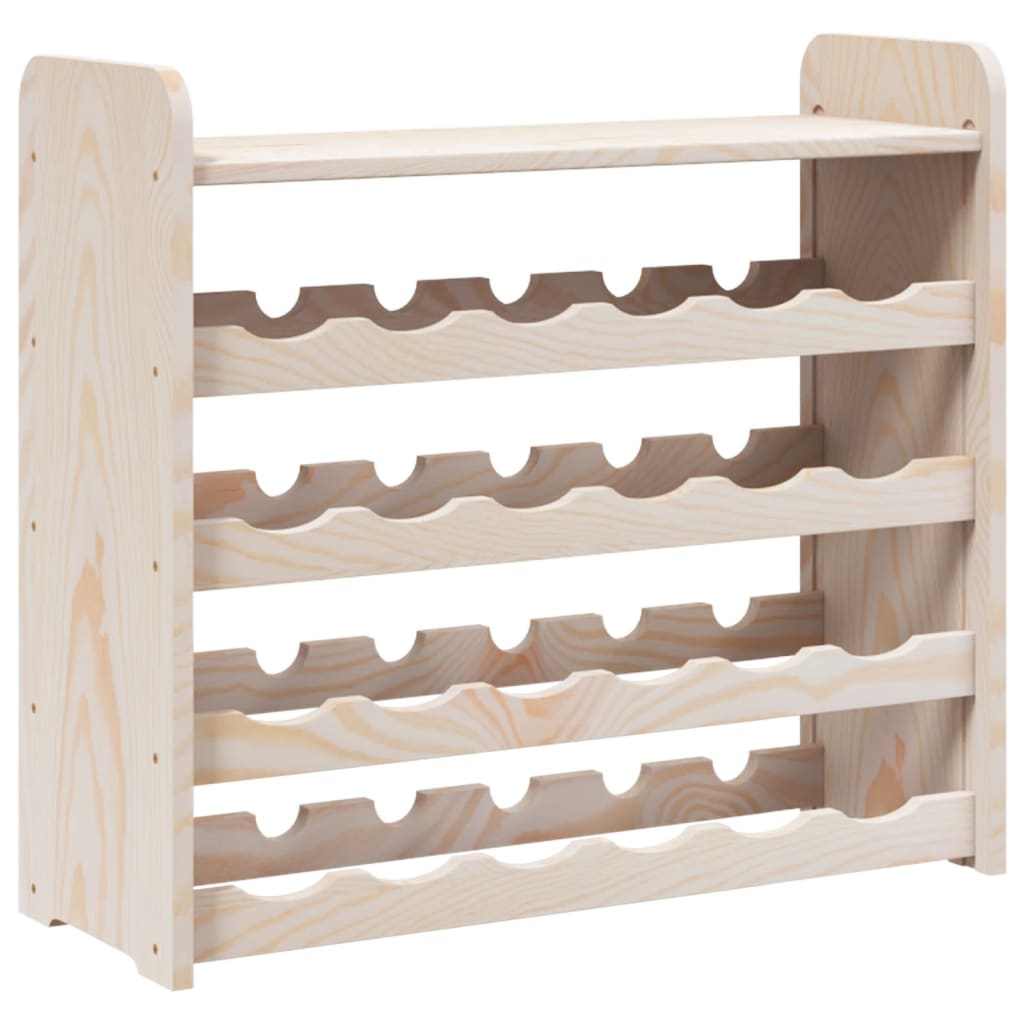 Wine Rack with Top Board 67.5x25x60 cm Solid Wood Pine