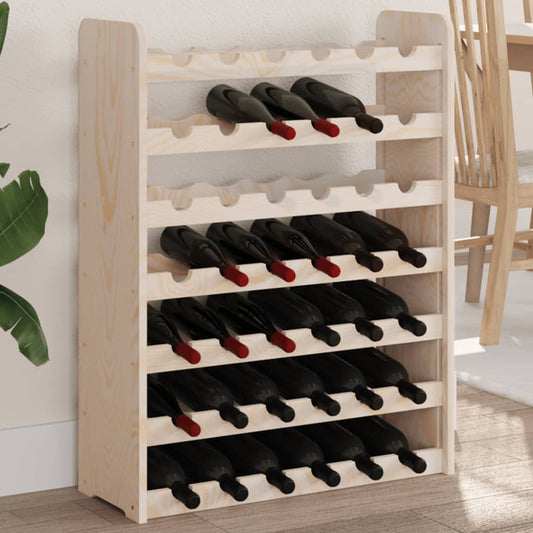 Wine Rack 67.5x25x87 cm Solid Wood Pine