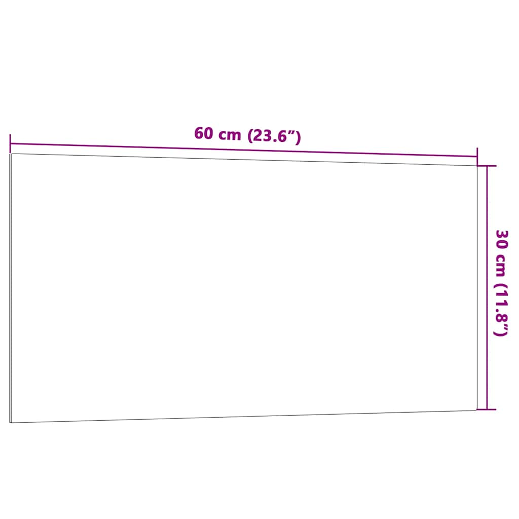 Wall-mounted Magnetic Board White 60x30 cm Tempered Glass