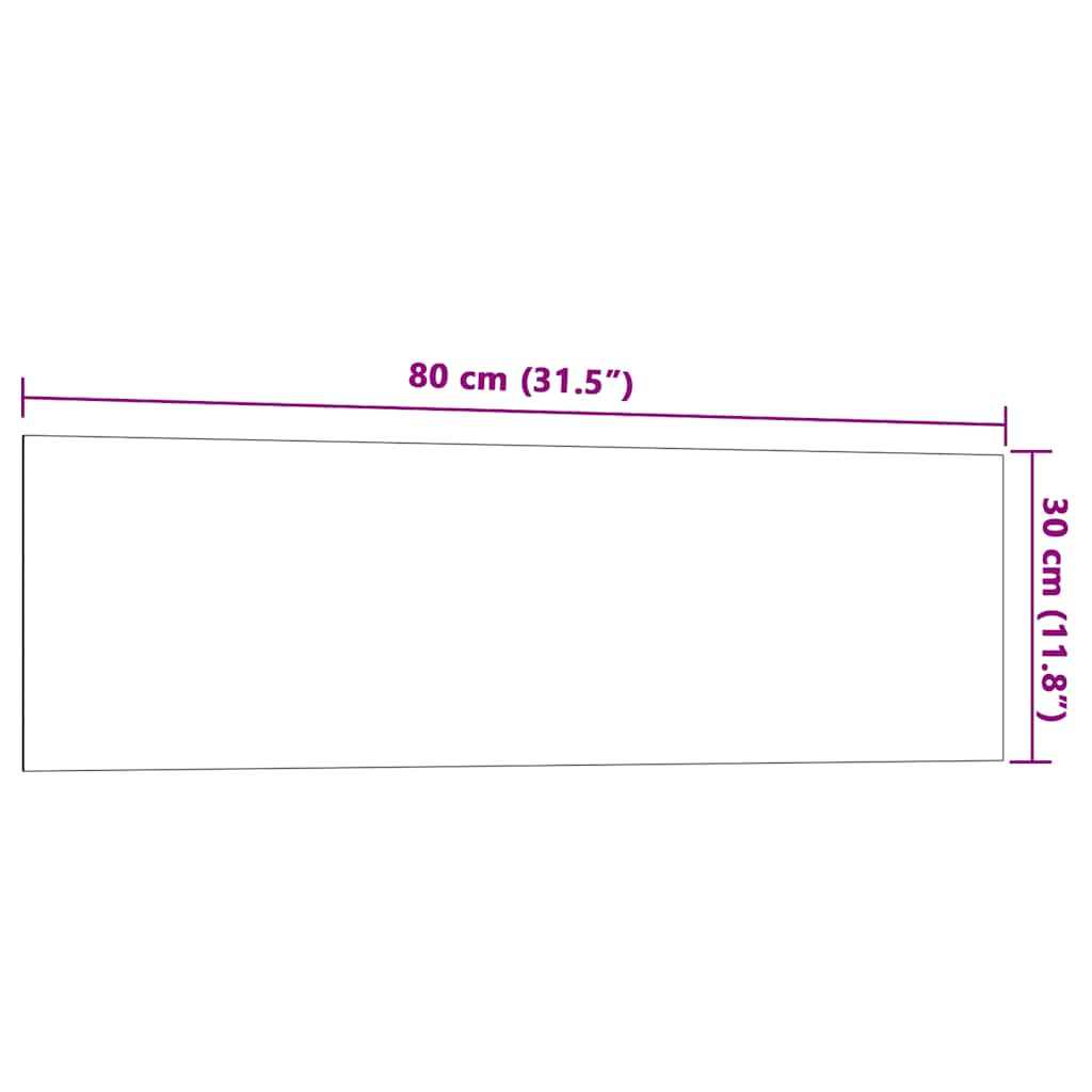 Wall-mounted Magnetic Board White 80x30 cm Tempered Glass