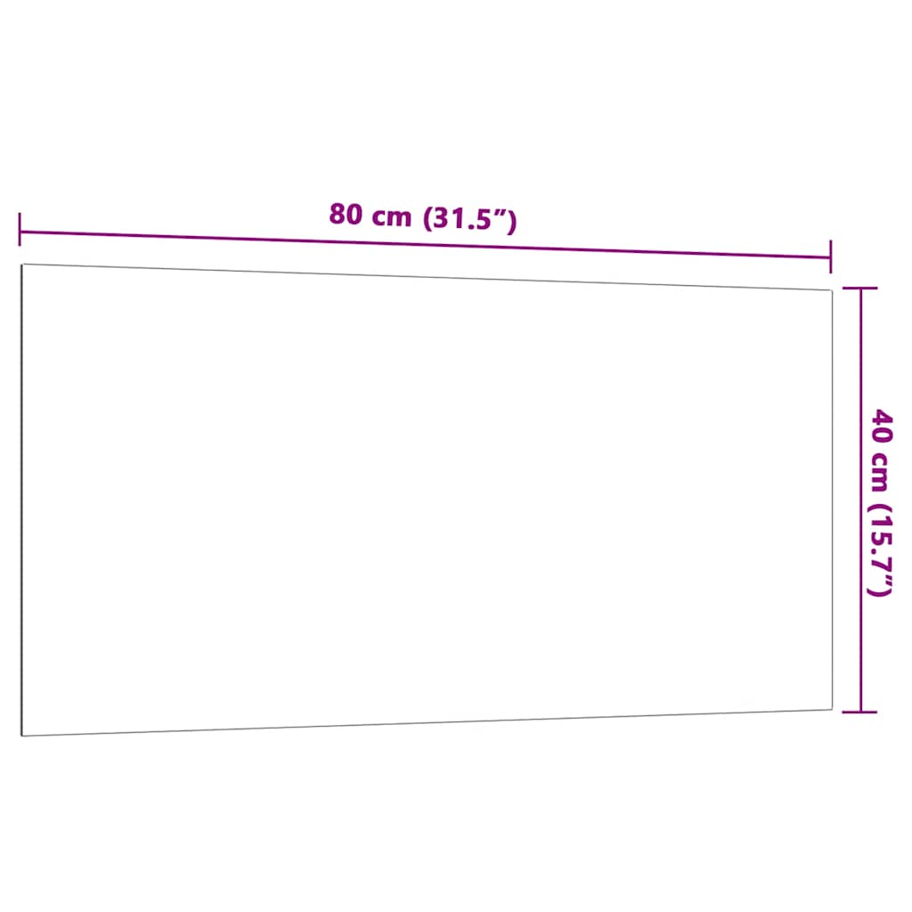 Wall-mounted Magnetic Board White 80x40 cm Tempered Glass