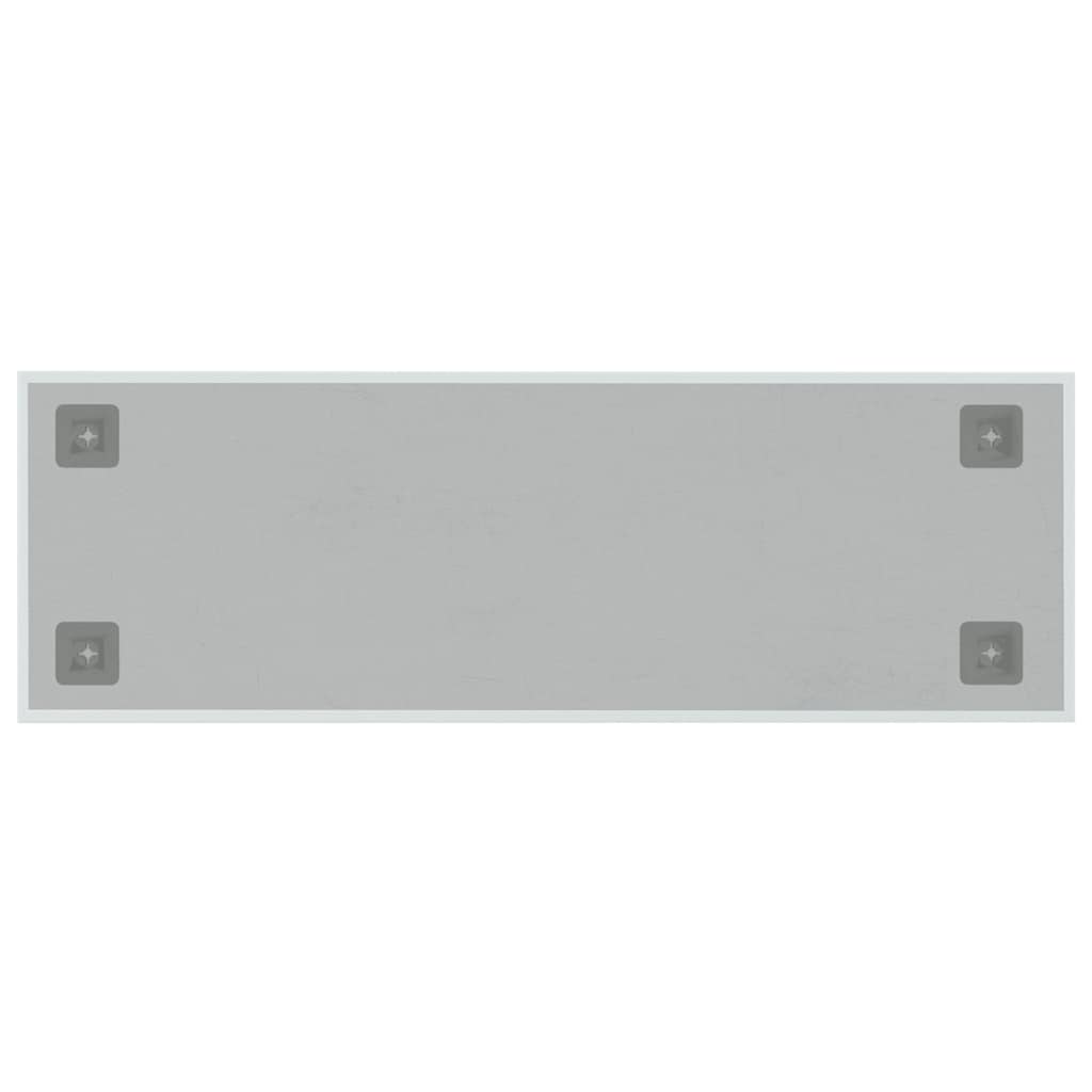 Wall-mounted Magnetic Board White 60x20 cm Tempered Glass