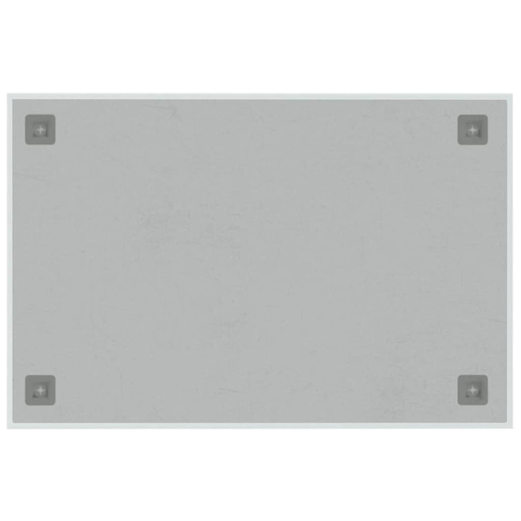 Wall-mounted Magnetic Board White 60x40 cm Tempered Glass